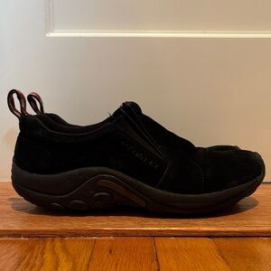 Merrell Jungle Moc suede slip on shoes in Midnight